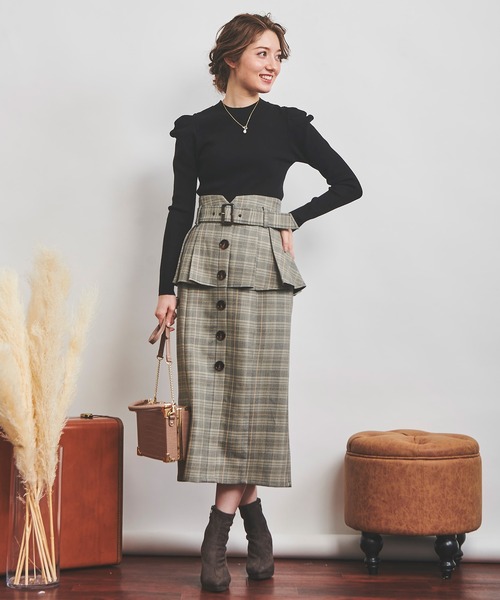 NOELA（ノエラ）の「ペプラムタイトスカート（スカート・レディース・ベージュ/ブルー/その他1・S/M）」の13枚目の写真