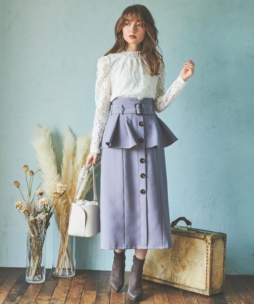 NOELA（ノエラ）の「ペプラムタイトスカート（スカート・レディース・ベージュ/ブルー/その他1・S/M）」の16枚目の写真