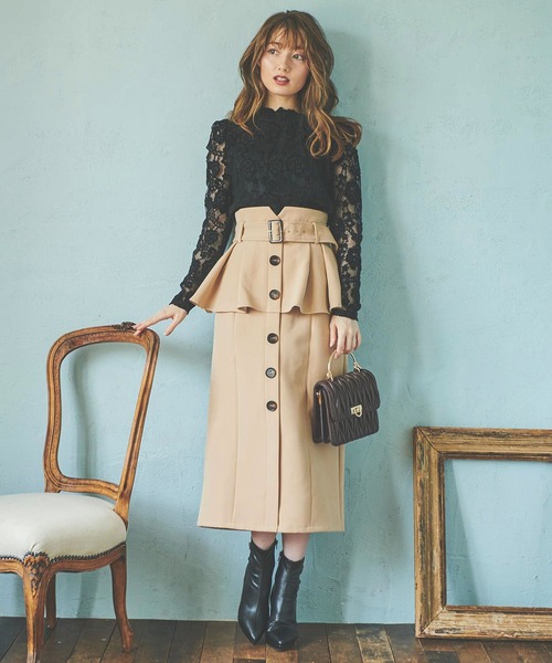 NOELA（ノエラ）の「ペプラムタイトスカート（スカート・レディース・ベージュ/ブルー/その他1・S/M）」の14枚目の写真