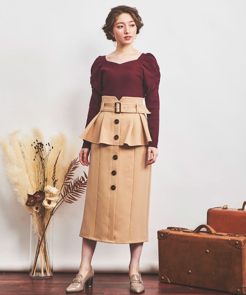 NOELA（ノエラ）の「ペプラムタイトスカート（スカート・レディース・ベージュ/ブルー/その他1・S/M）」の21枚目の写真