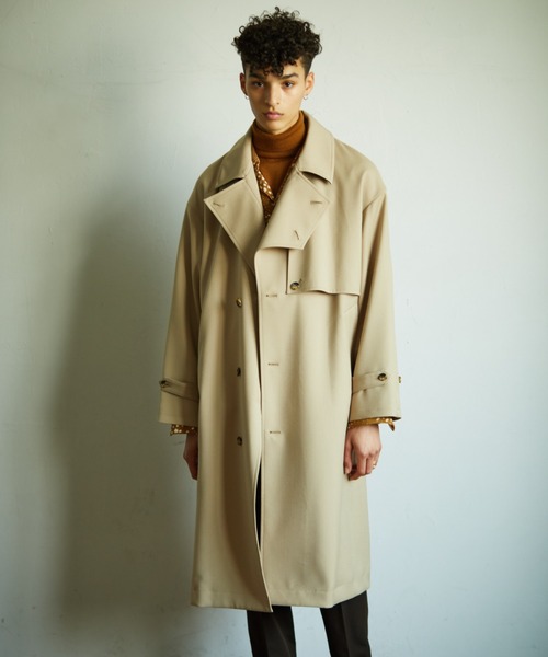 TAUPE（トープ）の「【TAUPE/トープ】 テトロンウールモーターサイクルコート（トレンチコート・メンズ・ベージュ/ネイビー・1/2）」の3枚目の写真