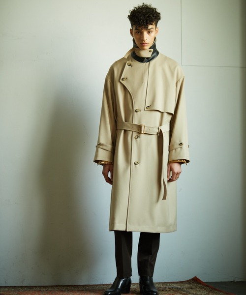TAUPE（トープ）の「【TAUPE/トープ】 テトロンウールモーターサイクルコート（トレンチコート・メンズ・ベージュ/ネイビー・1/2）」の7枚目の写真