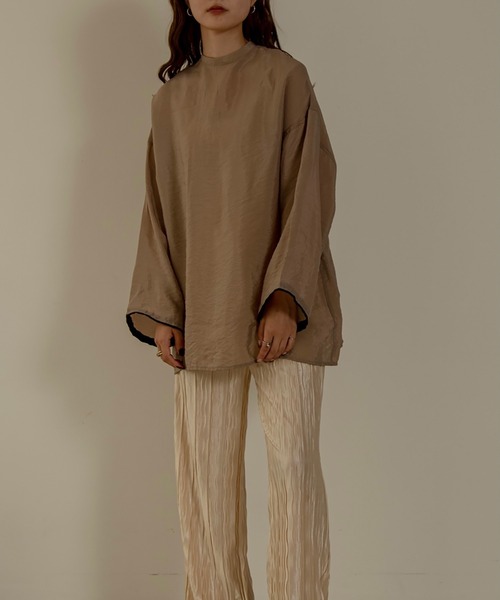 lawgy（ラウジー）の「airy high neck blouse（シャツ/ブラウス・レディース・ホワイト/ブラウン/グレー・FREE）」の21枚目の写真