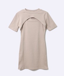 one way | 【oneway Jeans】フロント開き2WAYテレコワンピース(ワンピース)