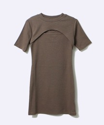 one way | 【oneway Jeans】フロント開き2WAYテレコワンピース(ワンピース)