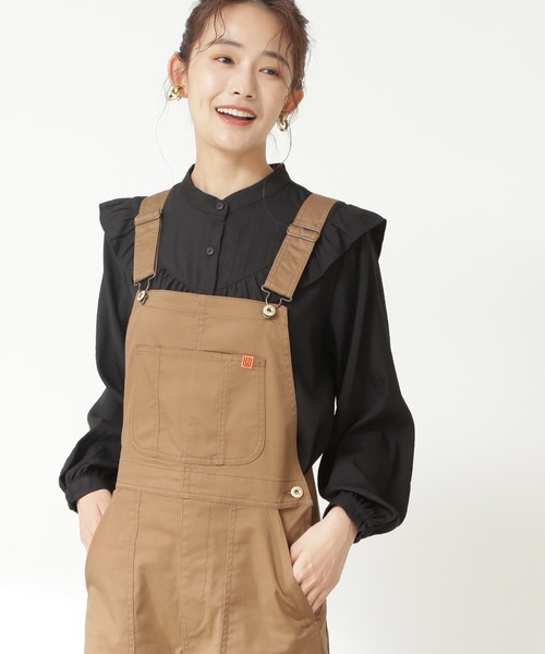 N.(N. Natural Beauty Basic)(エヌエヌナチュラルビューティーベーシック)の「◆スタンドネックフリル長袖ブラウス(シャツ/ブラウス・レディース・ブラック/オフホワイト/ブルー/ブルー系その他・MEDIUM)」の2枚目の写真