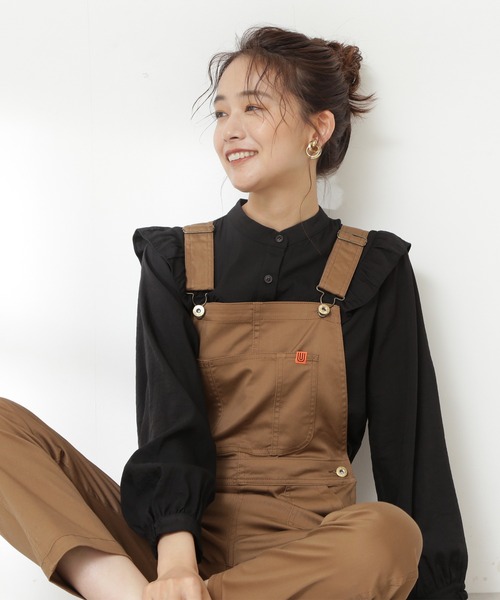 N.(N. Natural Beauty Basic)(エヌエヌナチュラルビューティーベーシック)の「◆スタンドネックフリル長袖ブラウス(シャツ/ブラウス・レディース・ブラック/オフホワイト/ブルー/ブルー系その他・MEDIUM)」の16枚目の写真