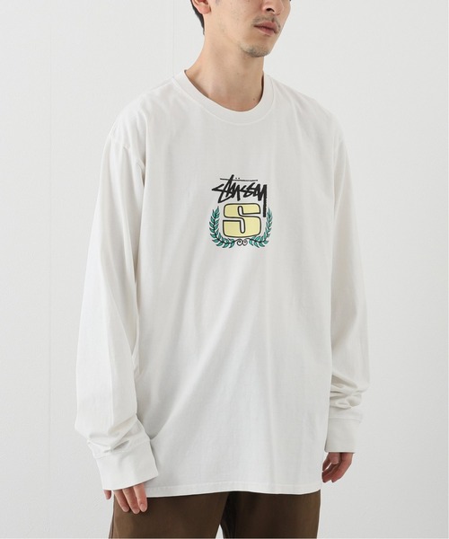STUSSY(ステューシー)の「【STUSSY / ステューシー】S Wreath Pig Dyed Ls Tee(Tシャツ/カットソー・メンズ・イエロー/ブラック/アイボリー・LARGE/MEDIUM/X-LARGE)」の2枚目の写真