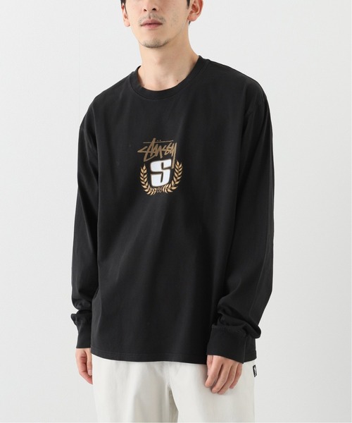 STUSSY(ステューシー)の「【STUSSY / ステューシー】S Wreath Pig Dyed Ls Tee(Tシャツ/カットソー・メンズ・イエロー/ブラック/アイボリー・LARGE/MEDIUM/X-LARGE)」の1枚目の写真