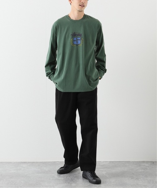 STUSSY(ステューシー)の「【STUSSY / ステューシー】S Wreath Pig Dyed Ls Tee(Tシャツ/カットソー・メンズ・イエロー/ブラック/アイボリー・LARGE/MEDIUM/X-LARGE)」の4枚目の写真