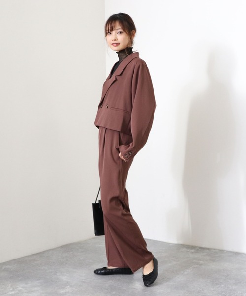 archives(アルシーヴ)の「【setupにも】タックテーパードパンツ(その他パンツ・レディース・ブラウン/ブルー/グリーン系その他/グレイッシュベージュ・MEDIUM)」の15枚目の写真