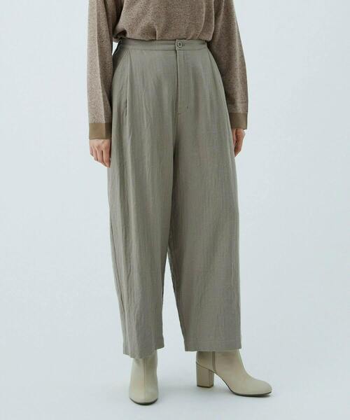 conges payes ADIEU TRISTESSE（コンジェ ペイエ アデュートリステス）の「綿麻レーヨンバルーンパンツ（その他パンツ・レディース・ライトカーキ/ブラック・38）」の20枚目の写真