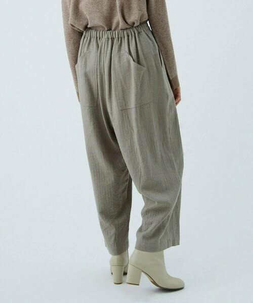 conges payes ADIEU TRISTESSE（コンジェ ペイエ アデュートリステス）の「綿麻レーヨンバルーンパンツ（その他パンツ・レディース・ライトカーキ/ブラック・38）」の22枚目の写真