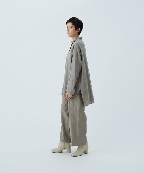 conges payes ADIEU TRISTESSE（コンジェ ペイエ アデュートリステス）の「綿麻レーヨンバルーンパンツ（その他パンツ・レディース・ライトカーキ/ブラック・38）」の14枚目の写真