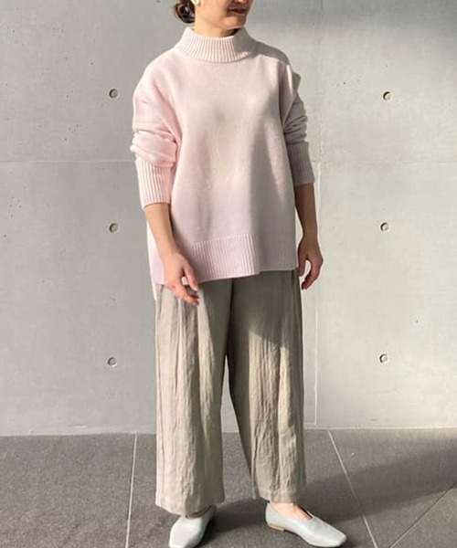 conges payes ADIEU TRISTESSE（コンジェ ペイエ アデュートリステス）の「綿麻レーヨンバルーンパンツ（その他パンツ・レディース・ライトカーキ/ブラック・38）」の3枚目の写真