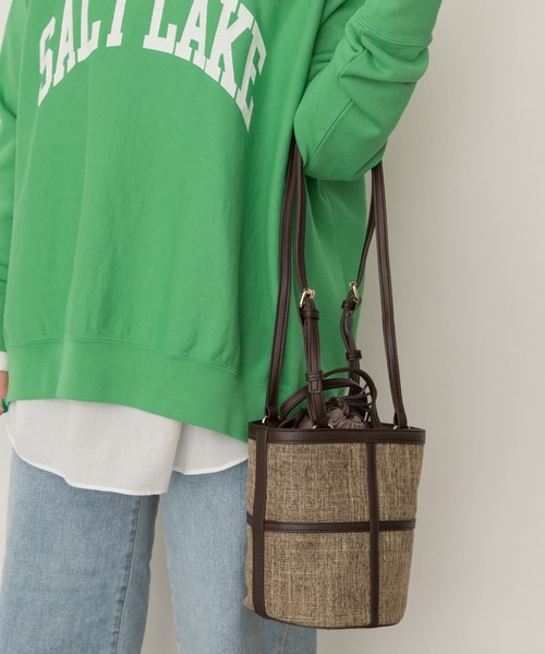 RODE SKO（ロデスコ）の「MARIKE ツイード風バケツバッグ∴（ショルダーバッグ・レディース・ブラウン/キャメル・ONE）」の3枚目の写真