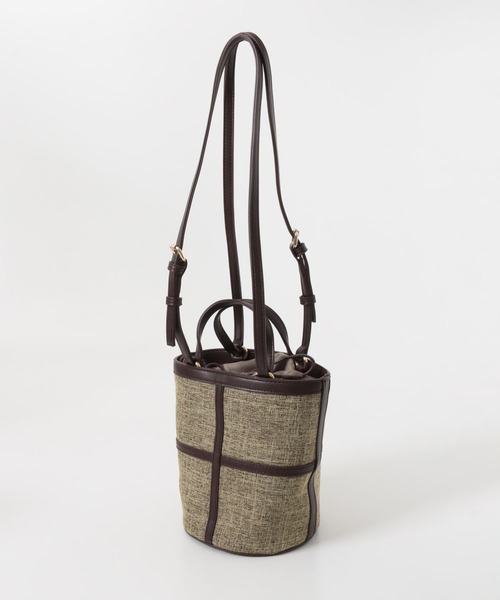 RODE SKO（ロデスコ）の「MARIKE ツイード風バケツバッグ∴（ショルダーバッグ・レディース・ブラウン/キャメル・ONE）」の7枚目の写真