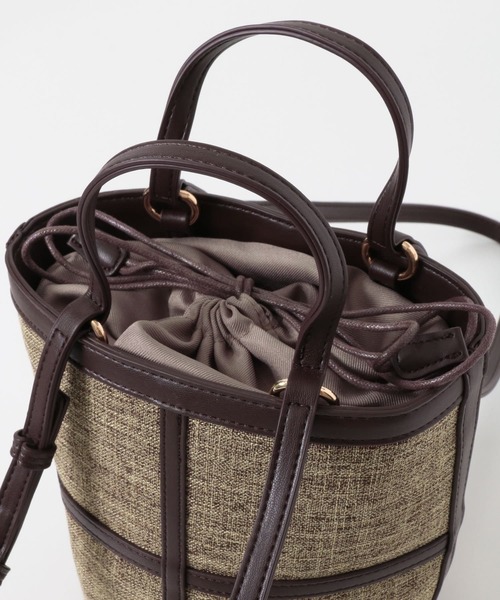 RODE SKO（ロデスコ）の「MARIKE ツイード風バケツバッグ∴（ショルダーバッグ・レディース・ブラウン/キャメル・ONE）」の9枚目の写真