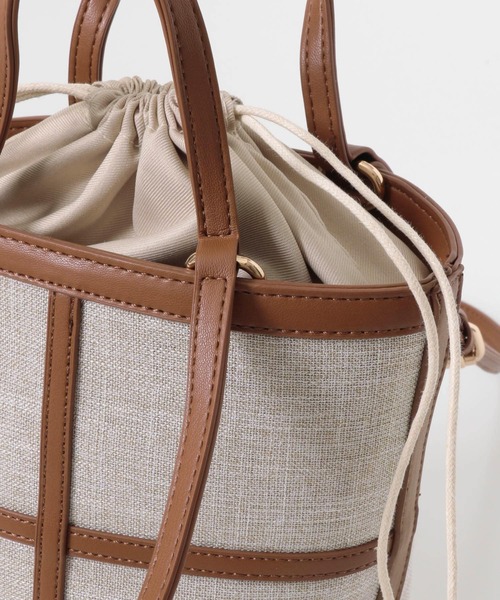 RODE SKO（ロデスコ）の「MARIKE ツイード風バケツバッグ∴（ショルダーバッグ・レディース・ブラウン/キャメル・ONE）」の11枚目の写真