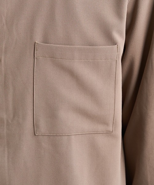 CIAOPANIC(チャオパニック)の「襟切り替えデザインドレープとろみシャツ(シャツ/ブラウス・メンズ・ブラック/ベージュ/グリーン・MEDIUM/LARGE)」の11枚目の写真