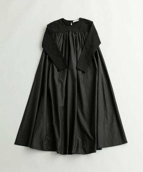 note et silence (ノートエシロンス)の「◇【 AMB100貨 】トルファンコットン コンボギャザーワンピース(ワンピース・レディース・グレー/ブラック/ネイビー・FREE)」の11枚目の写真