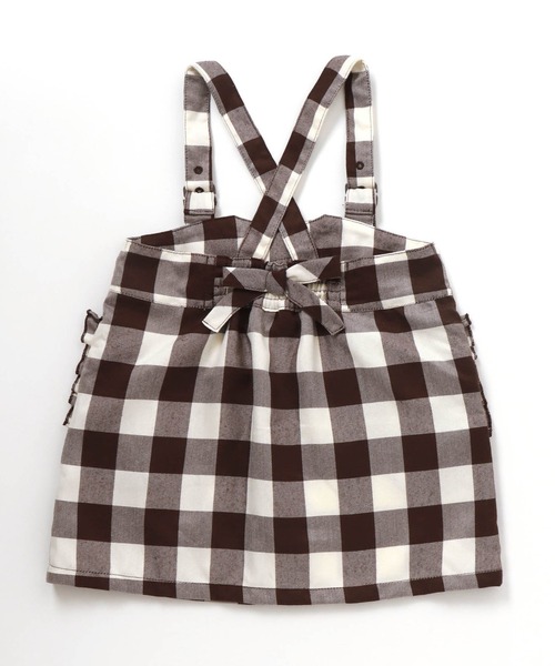 apres les cours(アプレレクール)の「WEB限定 ハイウエストポケットフリルジャンスカ(ジャンパースカート・キッズ・ブラック/ブラウン/インディゴブルー・120cm/110cm/80cm/100cm/140cm/130cm/90㎝)」の12枚目の写真