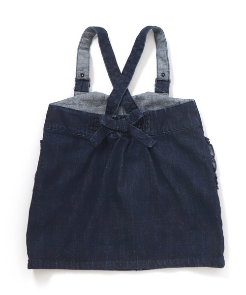 apres les cours(アプレレクール)の「WEB限定 ハイウエストポケットフリルジャンスカ(ジャンパースカート・キッズ・ブラック/ブラウン/インディゴブルー・120cm/110cm/80cm/100cm/140cm/130cm/90㎝)」の11枚目の写真