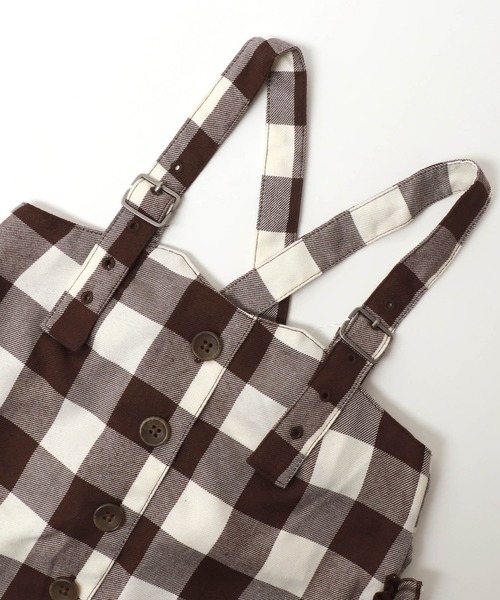 apres les cours(アプレレクール)の「WEB限定 ハイウエストポケットフリルジャンスカ(ジャンパースカート・キッズ・ブラック/ブラウン/インディゴブルー・120cm/110cm/80cm/100cm/140cm/130cm/90㎝)」の14枚目の写真