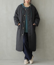 n'OrLABEL | 『ノーカラーラインキルティングコート』(ノーカラーコート)