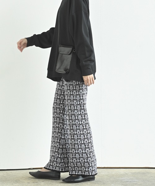 rps(アールピーエス)の「ジャガードニットパンツ(その他パンツ・レディース・ブラック系その他3/ブラウン/ブラック系その他2/ブラック・M)」の8枚目の写真