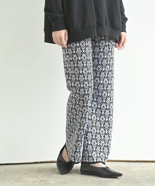 rps(アールピーエス)の「ジャガードニットパンツ(その他パンツ・レディース・ブラック系その他3/ブラウン/ブラック系その他2/ブラック・M)」の10枚目の写真