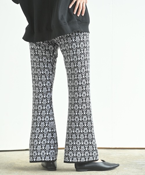 rps(アールピーエス)の「ジャガードニットパンツ(その他パンツ・レディース・ブラック系その他3/ブラウン/ブラック系その他2/ブラック・M)」の11枚目の写真