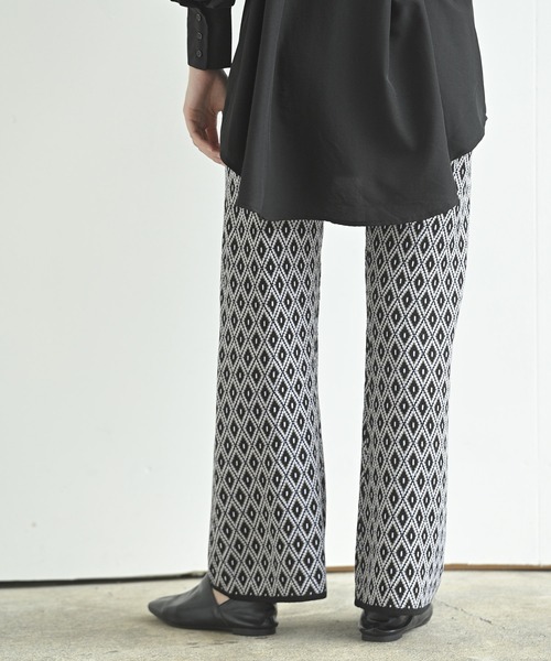 rps(アールピーエス)の「ジャガードニットパンツ(その他パンツ・レディース・ブラック系その他3/ブラウン/ブラック系その他2/ブラック・M)」の19枚目の写真