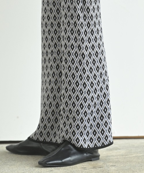 rps(アールピーエス)の「ジャガードニットパンツ(その他パンツ・レディース・ブラック系その他3/ブラウン/ブラック系その他2/ブラック・M)」の20枚目の写真