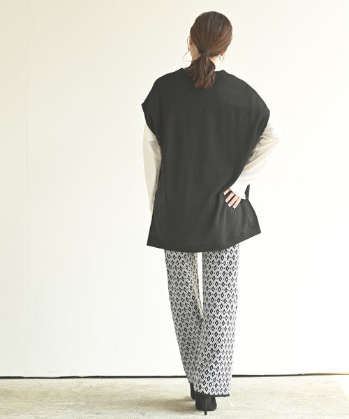 rps(アールピーエス)の「ジャガードニットパンツ(その他パンツ・レディース・ブラック系その他3/ブラウン/ブラック系その他2/ブラック・M)」の22枚目の写真