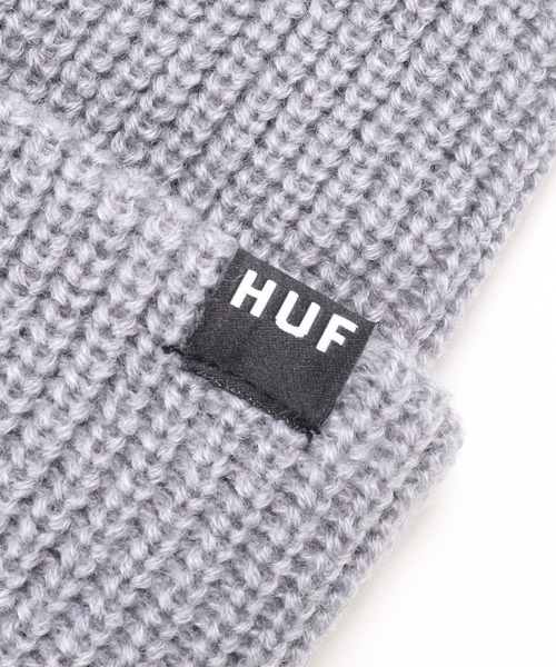 ONSPOTZ(オンスポッツ)の「ハフ HUF 折り返し ニット帽(ニットキャップ/ビーニー・メンズ・グレー/ブラック/グリーン/グレー系その他/ネイビー・FREE)」の12枚目の写真