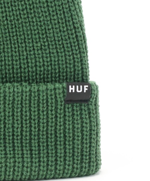 ONSPOTZ(オンスポッツ)の「ハフ HUF 折り返し ニット帽(ニットキャップ/ビーニー・メンズ・グレー/ブラック/グリーン/グレー系その他/ネイビー・FREE)」の9枚目の写真