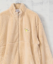 【Mark Gonzales/マーク・ゴンザレス】ALWAYS GOOD TIME別注 ワンポイント スタンドネック ボアジップブルゾン