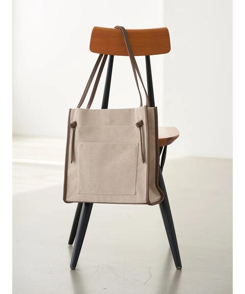 earth music&ecology（アースミュージックアンドエコロジー）の「コーデュロイトートバッグ＊（トートバッグ・レディース・ブラウン/グリーン/ライトベージュ・FREE）」の4枚目の写真