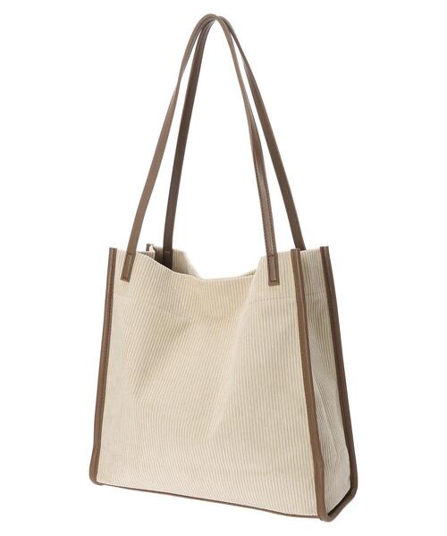 earth music&ecology（アースミュージックアンドエコロジー）の「コーデュロイトートバッグ＊（トートバッグ・レディース・ブラウン/グリーン/ライトベージュ・FREE）」の9枚目の写真