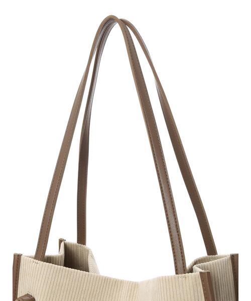 earth music&ecology（アースミュージックアンドエコロジー）の「コーデュロイトートバッグ＊（トートバッグ・レディース・ブラウン/グリーン/ライトベージュ・FREE）」の11枚目の写真