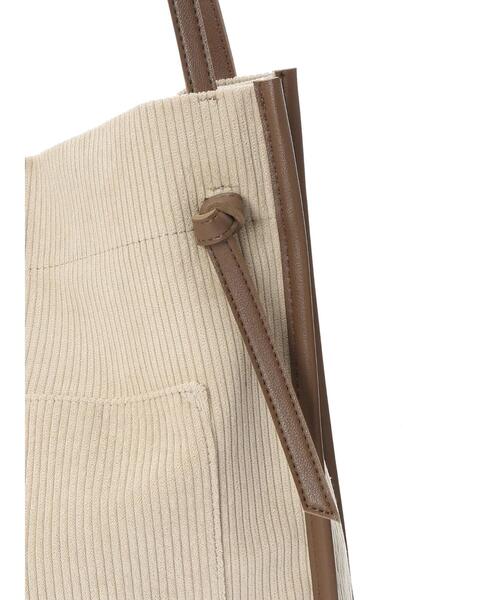earth music&ecology（アースミュージックアンドエコロジー）の「コーデュロイトートバッグ＊（トートバッグ・レディース・ブラウン/グリーン/ライトベージュ・FREE）」の12枚目の写真