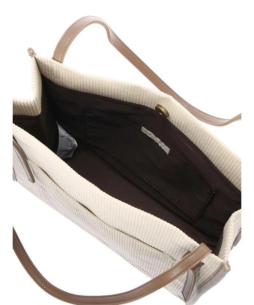 earth music&ecology（アースミュージックアンドエコロジー）の「コーデュロイトートバッグ＊（トートバッグ・レディース・ブラウン/グリーン/ライトベージュ・FREE）」の14枚目の写真