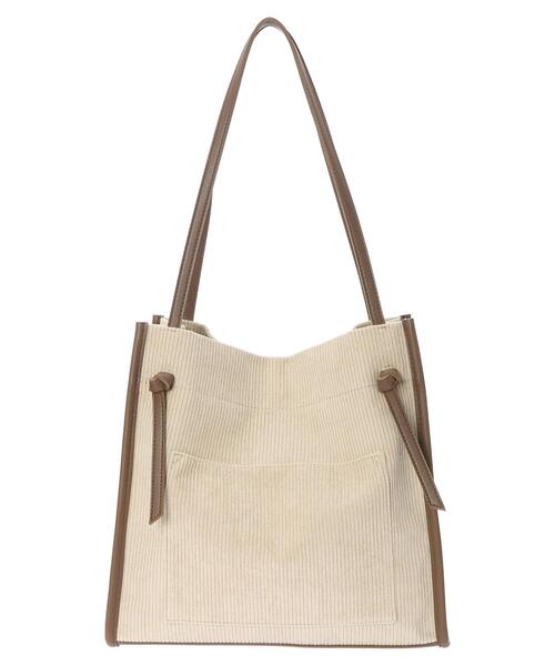 earth music&ecology（アースミュージックアンドエコロジー）の「コーデュロイトートバッグ＊（トートバッグ・レディース・ブラウン/グリーン/ライトベージュ・FREE）」の15枚目の写真
