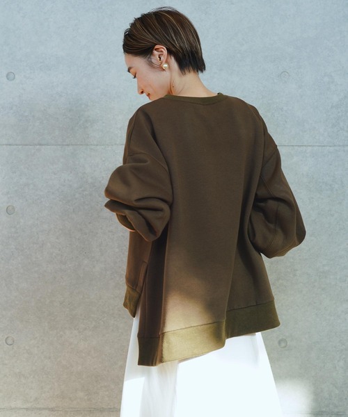 KOBE LETTUCE（コウベレタス）の「[ eriさんコラボ ]裏起毛ボリュームスリーブスウェット[C5730]（スウェット・レディース・ブラウン/オフホワイト/ピンク/グリーン・FREE）」の10枚目の写真