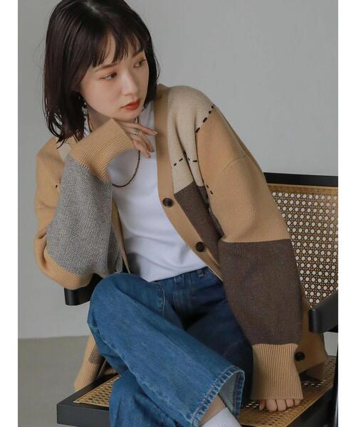 AMERICAN HOLIC（アメリカンホリック）の「ダブルジャガードチェックカーディガン（カーディガン/ボレロ・レディース・マルチ・FREE）」の2枚目の写真