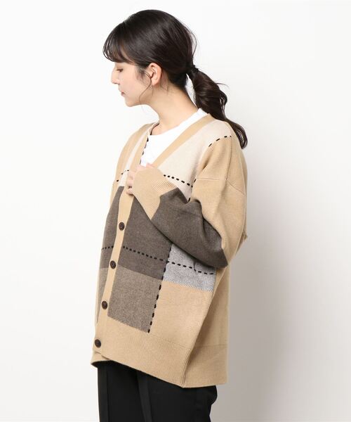 AMERICAN HOLIC（アメリカンホリック）の「ダブルジャガードチェックカーディガン（カーディガン/ボレロ・レディース・マルチ・FREE）」の11枚目の写真