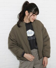 Cutie Blonde | 【久保乃々花さん着用商品】【S-LL/リバーシブル】エコファーキルトジャケット(ブルゾン)