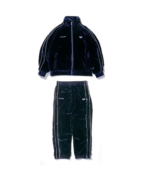 APPLEBUM（アップルバム）の「Velour Tracksuit Set Up（セットアップ・メンズ・グリーン/ネイビー・LARGE/X-LARGE/MEDIUM）」の2枚目の写真