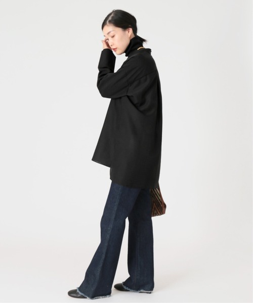 journal standard L'essage（ジャーナルスタンダードレサージュ）の「《追加》シアー/ストライプ バンドカラー シャツ◆2（シャツ/ブラウス・レディース・ブラック/ネイビー・FREE）」の20枚目の写真